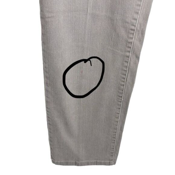 Talbots Gray Jeans Pants VINTAGE Stretch Cotton Unique Back Pockets Design 14 - Picture 6 of 6